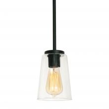 AFX Lighting, Inc. JNNP05MBBK - Joanna 1 Light Pendant 120V - Black