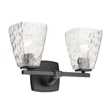 Kichler 55215BKWTR - Marant 14.25" 2-Light Vanity Light with Clear Water Glass in Black