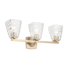 Kichler 55216CPZWTR - Marant 23.75" 3-Light Vanity Light with Clear Water Glass in Champagne Bronze