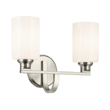 Kichler 55225NI - Gioe 14.25" 2-Light Vanity Light with Opal Glass in Brushed Nickel