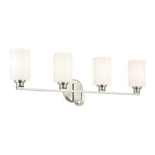 Kichler 55227NI - Gioe 32.25" 4-Light Vanity Light with Opal Glass in Brushed Nickel