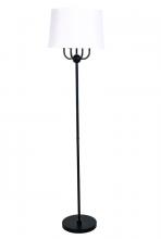 House of Troy A701-BLK/SS - Alpine 4 Light Cluster Black/Supreme Silver Hammered Accent Floor Lamp