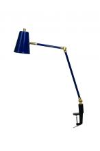 House of Troy AR403-NB/SB - Aria Clip On Table Lamp Spot Light Navy Blue/Satin Brass