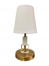 House of Troy B208-WB/WT - Bryson Mini Weathered Brass and White Accent Lamp