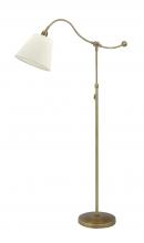 House of Troy HP700-WB-WL - Hyde Park Floor Lamps Weathered Brass W/White Linen Shade