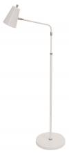 House of Troy K100-WT - Kirby LED Adjustable Floor Lamp in White with Satin Nickel Accents