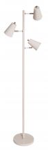 House of Troy K130-GR - Kirby LED Three Light Floor Lamp in Gray with Satin Nickel Accents