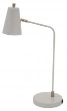 House of Troy K150-GR - Kirby LED Task Lamp in Gray with Satin Nickel Accents and USB Port