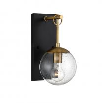 Savoy House Meridian CA M50029ORBNB - 1-Light Outdoor Wall Lantern in Oil Rubbed Bronze with Natural Brass