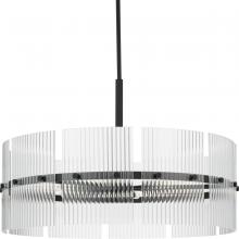 Progress P400389-31M - Seville Collection Six-Light Matte Black Contemporary Chandelier