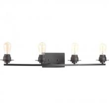 Progress P300011-143 - Debut Collection Four-Light Graphite Farmhouse Bath Vanity Light