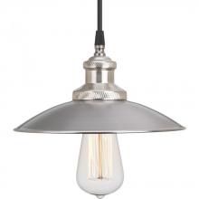 Progress P5161-81 - Archives Collection One-Light Antique Nickel PMS Matte Cool Grey #9 Shade Farmhouse Mini-Pendant Lig