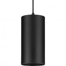 Progress P550100-031-30 - 6" Black Outdoor LED Aluminum Cylinder Cord-Mount Hanging Light