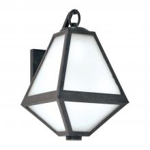 Crystorama GLA-9701-OP-BC - Brian Patrick Flynn Glacier 1 Light Black Charcoal Outdoor Sconce