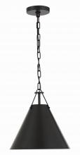 Crystorama XAV-B8301-MK - Xavier 1 Light Matte Black Mini Pendant