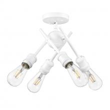 Golden 1945-SF WHT - Axel WHT Semi-Flush in Matte White