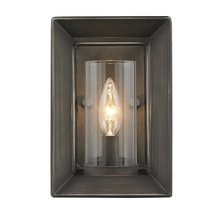 Golden 2073-1W GMT - Smyth 1 Light Wall Sconce in Gunmetal Bronze with Clear Glass