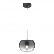 Kuzco Lighting Inc PD57508-BK/SM - Samar 8-in Black/Smoked 1 Light Pendant