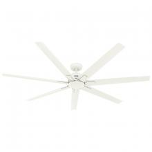 Hunter 53439 - Hunter 72 inch Downtown ENERGY STAR® Matte White Damp Rated Ceiling Fan and Wall Control