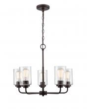 Millennium 9605-RBZ - Moven 5-Light Chandelier Ceiling Light Rubbed Bronze