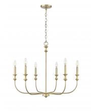 Millennium 29506-VB - Savanne 6-Light Chandelier Ceiling Light Vintage Brass