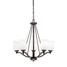 Millennium 3155-RBZ - Durham 5-Light Chandelier Ceiling Light Rubbed Bronze