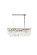 Elegant 1232D40PN/RC - Sydney 12 Light Polished Nickel Chandelier Clear Royal Cut Crystal