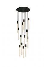 Elegant 2067G30BK - Weston 13 Lights Pendant in Black