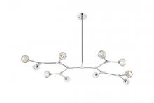 Elegant 3508D56C - Zayne 10 Light Pendant in Chrome