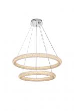 Elegant 3800G32C - Bowen 32 Inch Adjustable LED Chandelier in Chrome