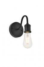 Elegant LD4028W5BK - Serif 1 Light Black Wall Sconce