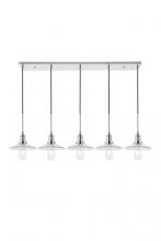 Elegant LD4040D48C - Waltz 5 Light Chrome Pendant