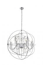 Elegant LD8801D43C - Cordelia 12 Light Chrome Crystal Pendant