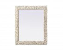 Elegant MR4A3036LN - Rectangle Cornhusk Mirror 30x36 in Linen White