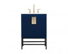 Elegant VF48824MBL - 24 Inch Single Bathroom Vanity in Blue