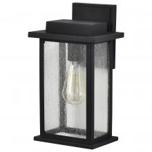 Nuvo 60/7375 - Sullivan; 1 Light Medium Wall Lantern; Matte Black with Clear Seeded Glass