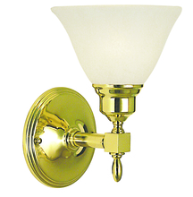 Framburg 2431 AB/WH - 1-Light Antique Brass Taylor Sconce