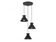 Savoy House Meridian M100139MBK - 3-Light Multi-Point Chandelier in Matte Black