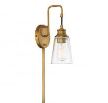  M90053NB - 1-Light Adjustable Wall Sconce in Natural Brass