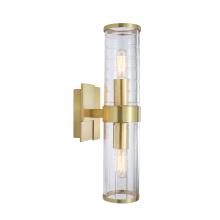 ELK Home 8149-SB-CL - Stripe 15.25'' High 2-Light Sconce - Satin Brass