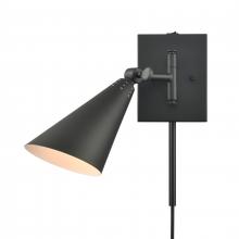 ELK Home EC89221/1 - Whitmire 10.25'' High 1-Light Plug-In/Hardwire Sconce - Matte Black